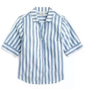 J.Crew Short Sleeve Button Up In Wide Stripe